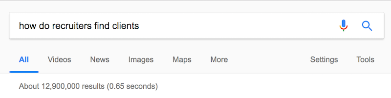 How Do Recruiters Find More Clients Google Search Volume
