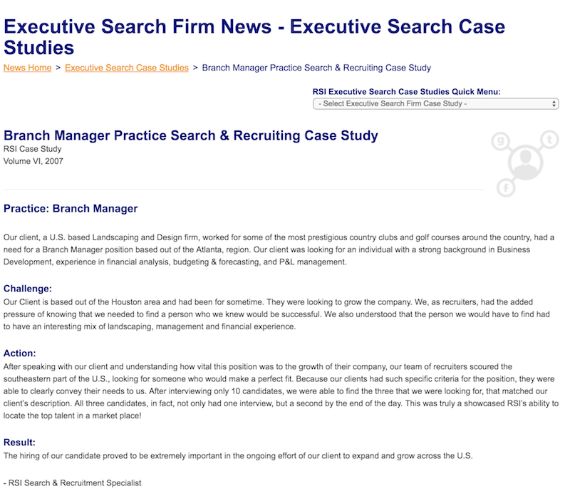 Recruiter Case Studies